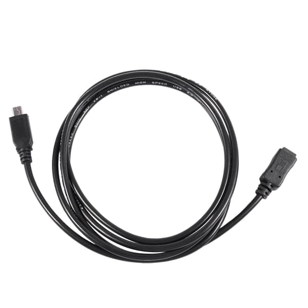 1,5 m Mini USB B 5-nastainen uros-naaraskytkinjohtoadapteri musta