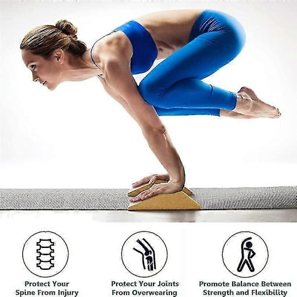 2 st. Kork Squat Wedge Block Halkskydd Squat Ramp, Squat Platcompatible withm kompatibel med Hälhöjare