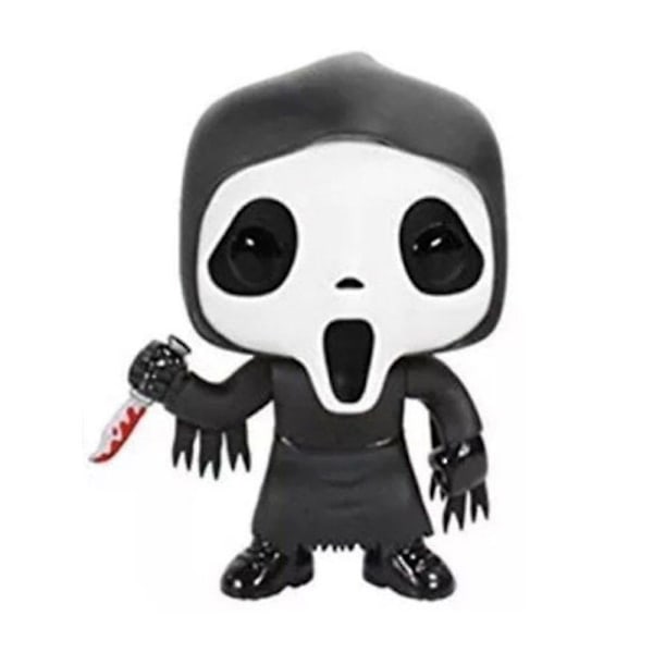 Ghostface Figur Sød samleobjekt Model Dukke Desktop Ornament Funko Pop Legetøj Dekoration Gave til fans