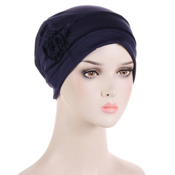 Kvinde Turban Hat Hijab NAVY marineblå