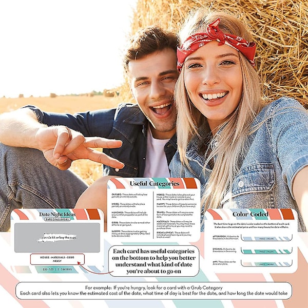 Idékort til date night for par - Date Deck Scratch Off-kort, perfekt som gave til kæresten