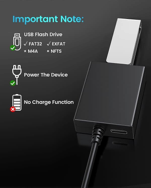 USB til Aux Audio Adapter, 3.5mm Han til USB Hun, Bil Musikafspiller sort