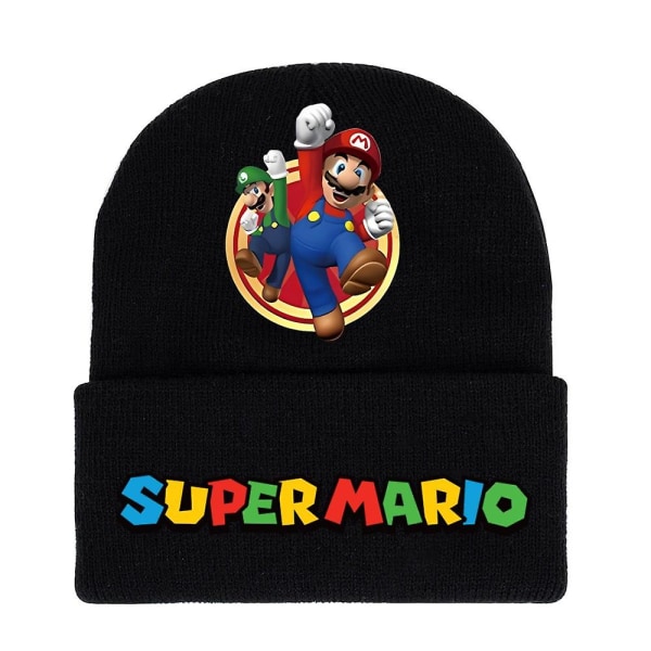 Herrar Dam Mario Bros Tema Stickad Mössa Hätta Höst Vinter Varma Snygga Mössor Gåvor B