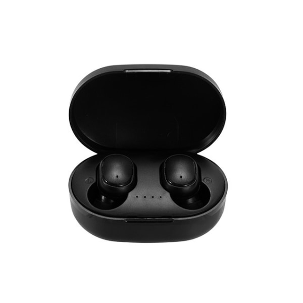 A6S TWS Bluetooth 50 In-ear hörlurar Stereo Button Sport Hörlurar med trådlös mikrofon för löpning Black no display