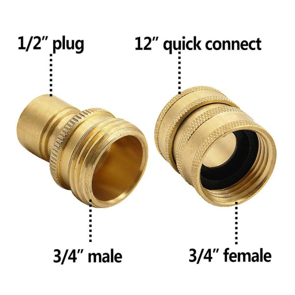 8 stk. M22 roterbar 3/8 Quick Connect, 3/4 Quick Release højtryksrenser adaptersæt