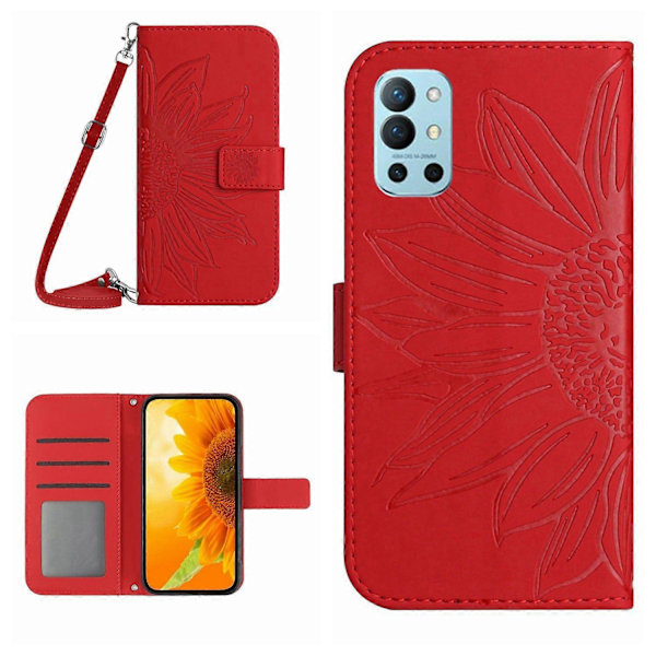 Til OnePlus 10 Pro Hudfølelse Solsikkemønster Flip Læder Telefon Cover med Lanyard