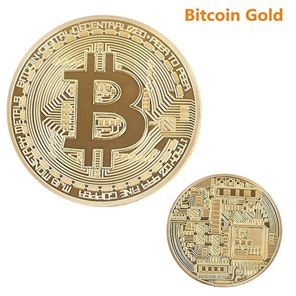 Gyllene Bitcoin minnesmynt