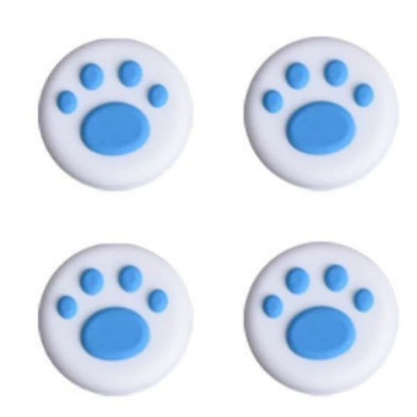 4-pack Paradise Switch 2 Controller Joystickskydd - Söta katt tass silikon tumgrepp Vit+Svart