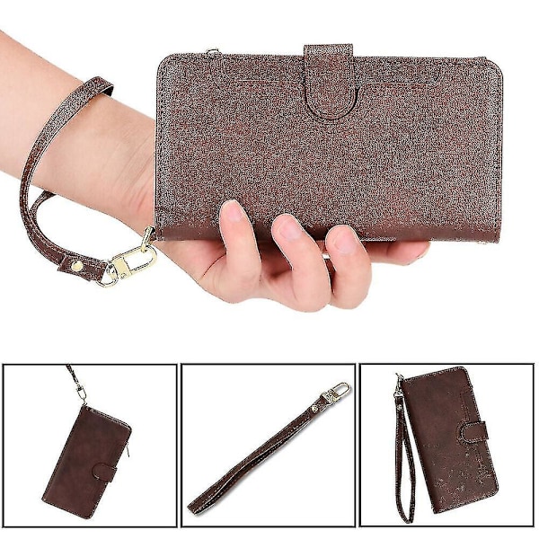 Etui til Oneplus Nord 2 5g deksel snor skulderstropp og håndstropp glidelås magnetisk lommebok etui