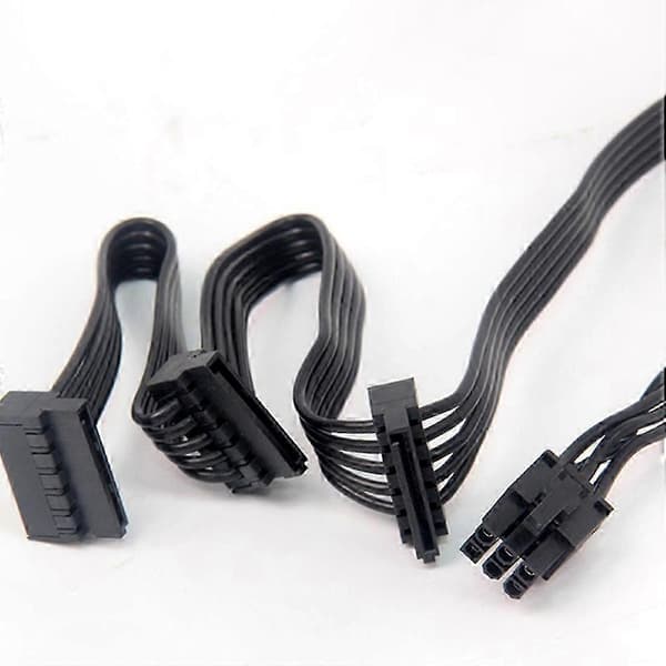 PCI Express 6-Pin til 3 SATA SSD Strømkabel Adapter til GPU