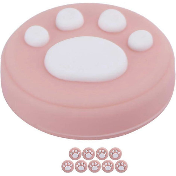 Mjuka Silikon Katttass Tumgrepp, Enkel Kontroll, Skyddande Grepp, Återanvändbara, Gul Tass på Vit, för Switch/Switch Lite med (Foundation White Claw) f