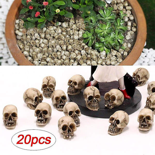 20 kpl Halloween-kalloja Punk Voodoo Zombie Vintage-tyyli Loot Halloween-koriste Hartsis koriste