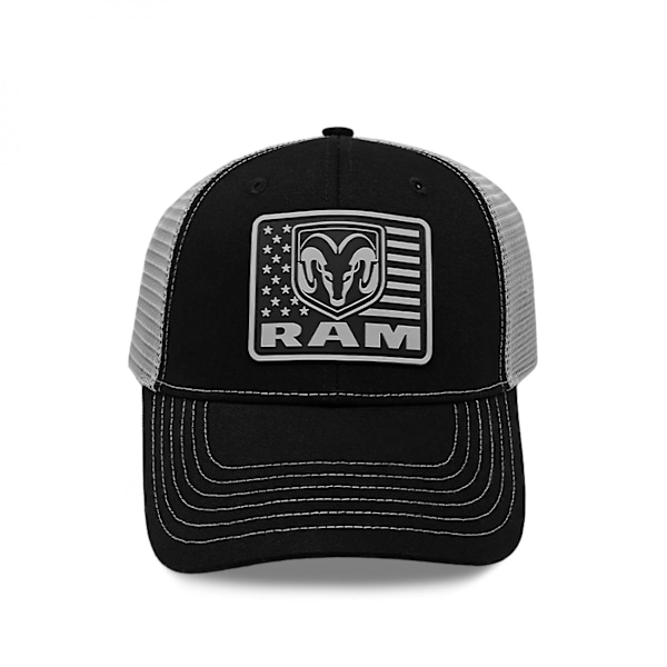 Justerbar Truckerhatt med Patriotiskt Dodge Ram-Logotyp