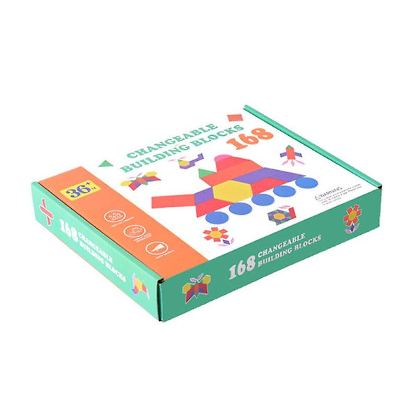 1 Set Pussel Leksak Olika Mönster Bekvämt Att Greppa Praktisk Förmåga Trä Tangram Pussel Barn Hjärnspel För Presenter