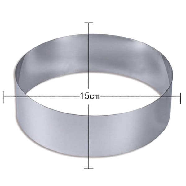 4/6/8 Tommer Kageform Rustfrit Stål Bageværktøj Sæt Muffin Ring DIY