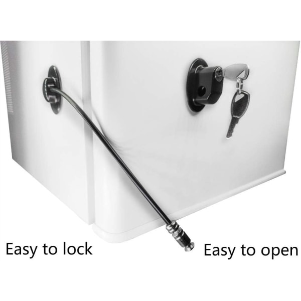 Musta 2 kpl jääkaapin oven lukko pakastin oven lukko viilalaatikon lukko 4 avaimella