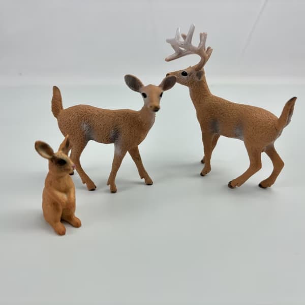 Realistiska skogsdjurfigurer, 6-pack skogsdjursset