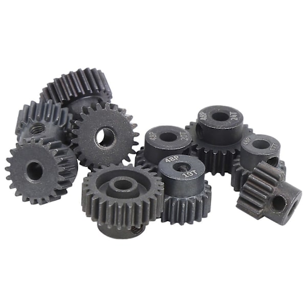 10 kpl/setti 16T?25T 7075 48P teräksinen RC-automootorin hammaspyörä, yhteensopiva 1/8 1/10 harjattoman moottorin kanssa 12