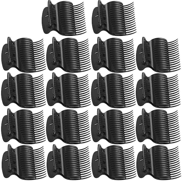 18 stk. Hot Roller Clips Plastik Curler Claw (Sort)