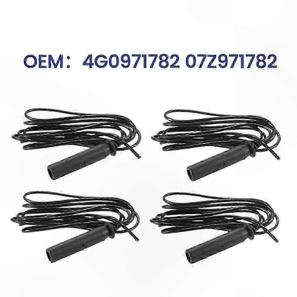4 STK Motor Gløderør Ledningsstik 4G0971782 til GOLF A1 A4 Seat 07Z971782 4G0-971-782 Sort SZRH A-M