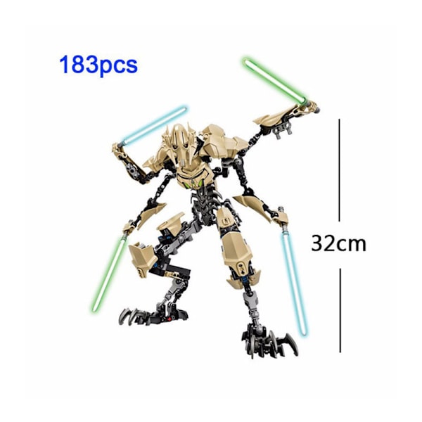 delikat Star Wars General Grievous Byggsats Actionleksak för