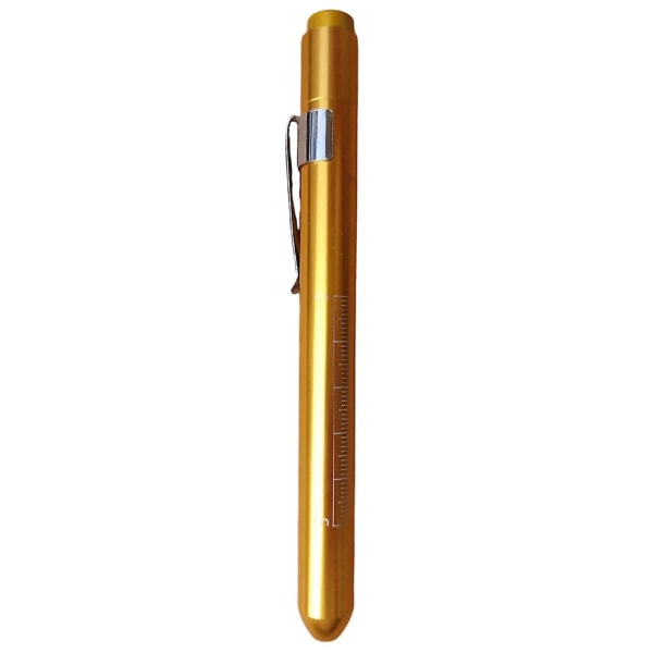 Bärbar pennlampa med pennklämma Återanvändbar hållbar pennlampa för läkare Yellow White Light