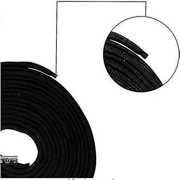 3-pack mjuk bomullstrep - 10m/8mm tjock bomullstråd (3 svarta) present