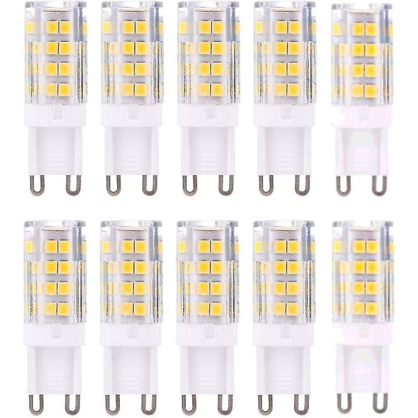 G9 LED-lampa glödlampor, varmvit 3000k 5w, 40w, 380 lumen; ej dimbar, paket med 10 [energiklass A+]