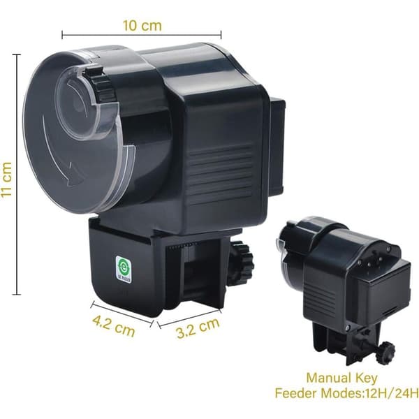 Automatisk akvariefiskfôrautomat med timer for ferier