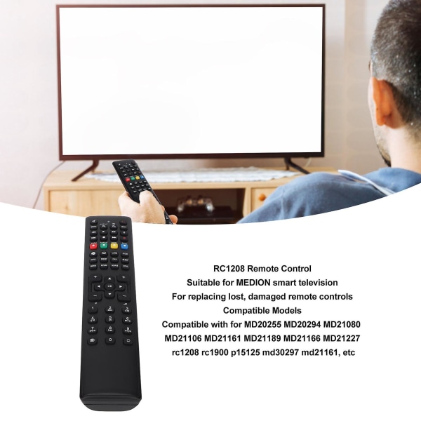 Vaihdettava RC1208 TV-kaukosäädin MEDION MD -sarjaan