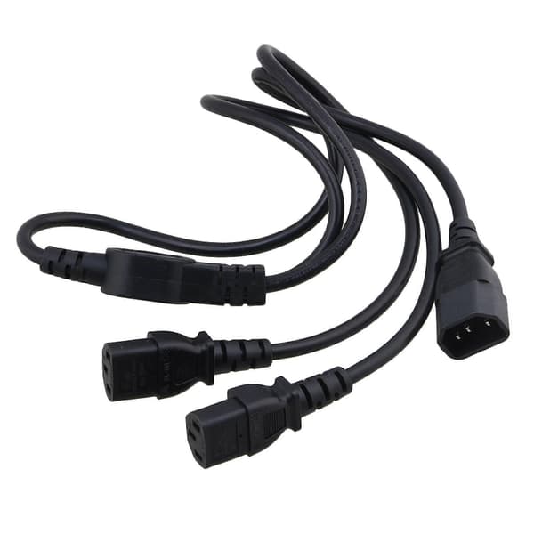 Computer Server IEC 320 C14 til 2 x C13 Y Splitter Strømkabel 1m