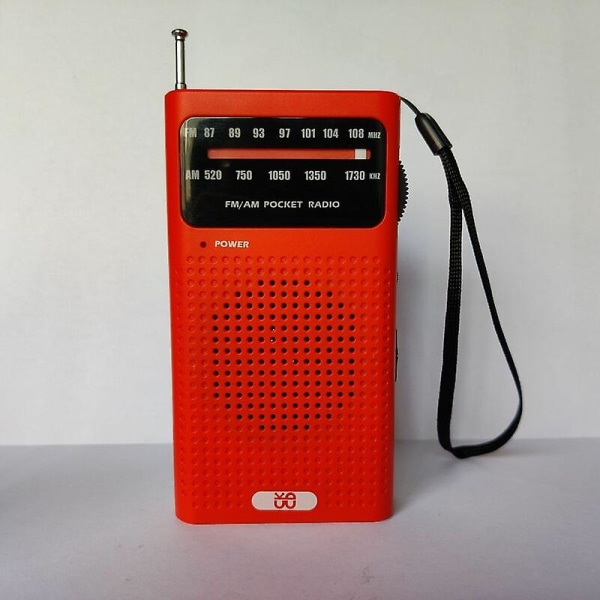 Bærbar Radio Radio Station Transistor Pocket Radio Lille Fm Am Radio, Og Speakerred