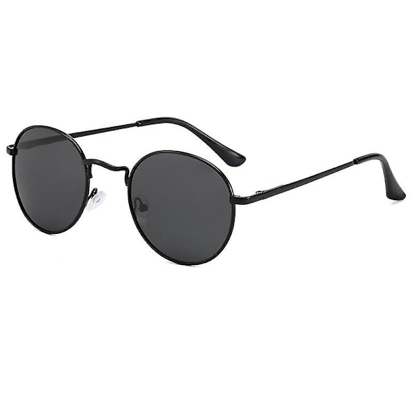 Klassiset polarisoidut aurinkolasit, pyöreät retro vintage -metallikehykset, Lennon-tyyli miehille ja naisille, unisex UV-suojalla