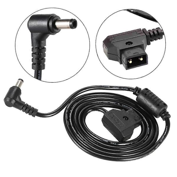 D-Tap til DC5.5x2.5MM Rettvinklet Kabel Skjermer Strømkabel for Bmcc BMPC