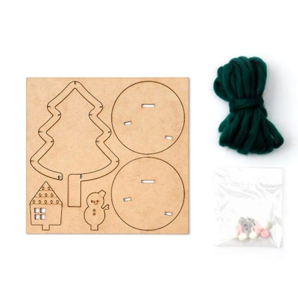 Christmas Making Kit Gör själv Julgranar Toy Atmosphere Odla för barn/vuxna Lindra stresstillbehör (FMY)