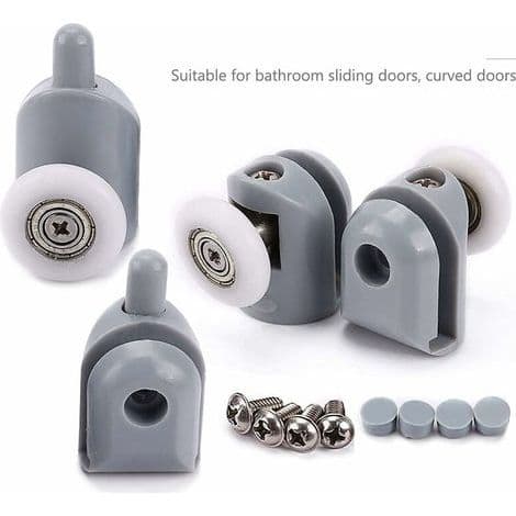 8x justerbare doble dusjdørruller for baderom 25 mm