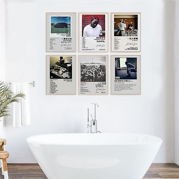 Kendrick Lamar Poster Folklore Album Reputation Poster Æstetisk Lærred Musik Album Rapper Poster Soveværelse Væghængt Dekoration