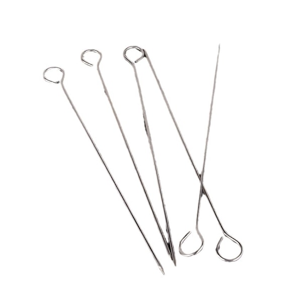 25 Pieces Stainless Steel Larding Pins - 15 cm Long Meat Skewers - High Quality Skewer Set