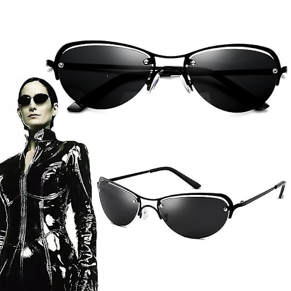 Film The Matrix Trinity Cosplay Briller Unisex Brilleramme Briller Metal Mode Kørsel Solbriller Tilbehør Rekvisitter [JKW]