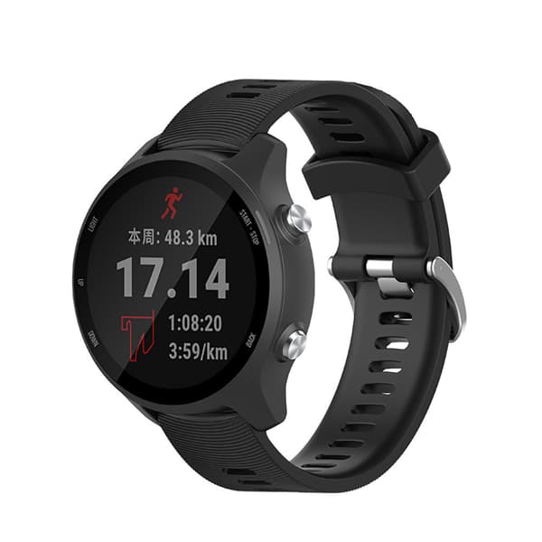 Silikonerem til Garmin Forerunner 245 / 245 Music - Sort