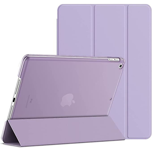 Bebetter Jetech Fodral för iPad 10,2 tum (2021/2020/2019 Modell, 9/8/7 Generation), Auto Wake/sleep Cover (ljus lila) LÅNG