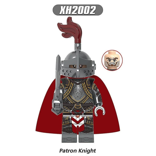 8 stk./sæt Middelalderlig ridder Actionfigurer Byggeklodser Kamppræst Patron Ridder Forsamling Minifigurer Samlelegetøj Børn Fans Gave (xq)