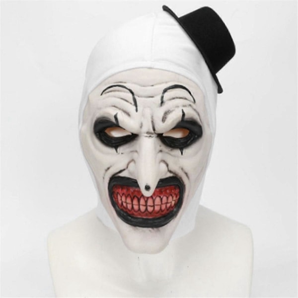 Halloween Terrifier Maske Klovnmaske Skummel Joker Kostyme Halloween Horror Skummel Maske for Voksne Menn Kvinner