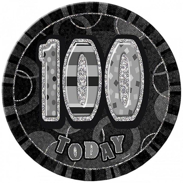 Bredde: 6 tommer. Design: Giant, Number, Sparkle, Text. Anledning: 100 års fødselsdag.