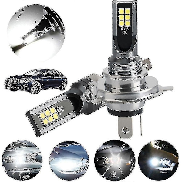 H4/9003 LED-lyspærer for frontlys, LED H4-lyspærer for bil, H4-lyspærer for bil, lyse LED-lyspærer for bil, H4 LED-frontlys