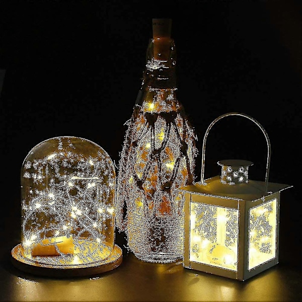 12 st Flasklampor, Korklampor för Vinflaskor, 2m 20 LED Slingor