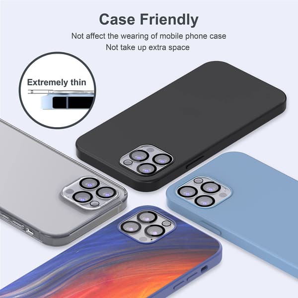 iPhone 13 Pro / 13 Pro Max linssinsuoja 3 kpl Läpinäkyvä