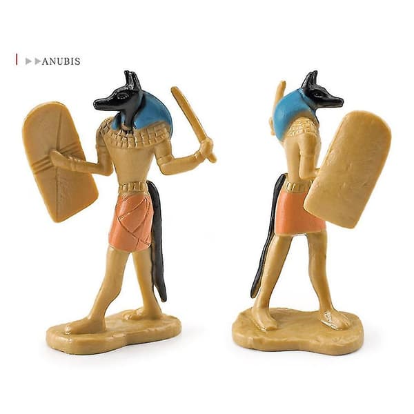 12-pack Leksakssats med forntida Egypten Realistisk Pyramid Sfinx Figur Leksak Barnpresent
