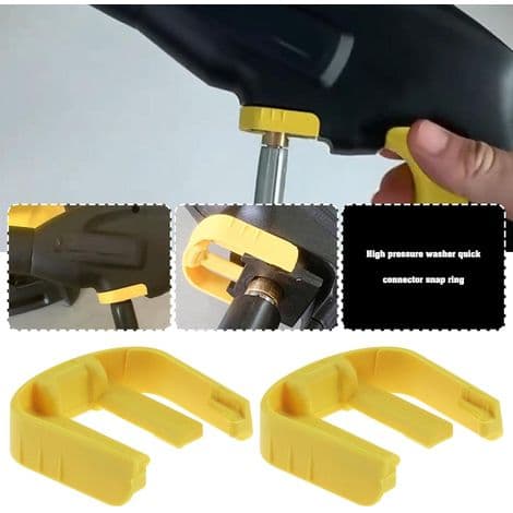 2 stk. Quick Clip C-stik, erstatnings C-clips til Karcher K2 K3 K7 bilhøjtryksrenser udløser (gul)