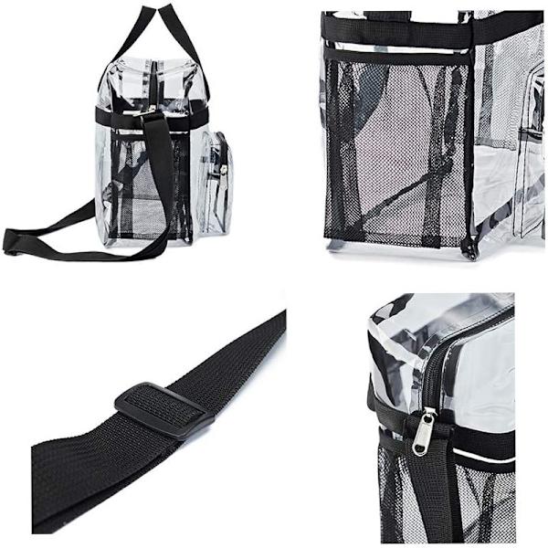Läpinäkyvä laukku, PVC-matkatarvikkeet, läpinäkyvä kosmetiikkalaukku miehille/naisille black